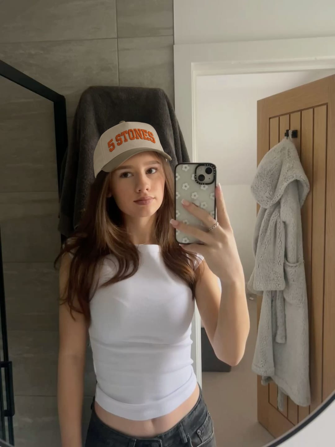 Customer photo review of Upside Down Text Snapback Hat – Custom Embroidered Cap