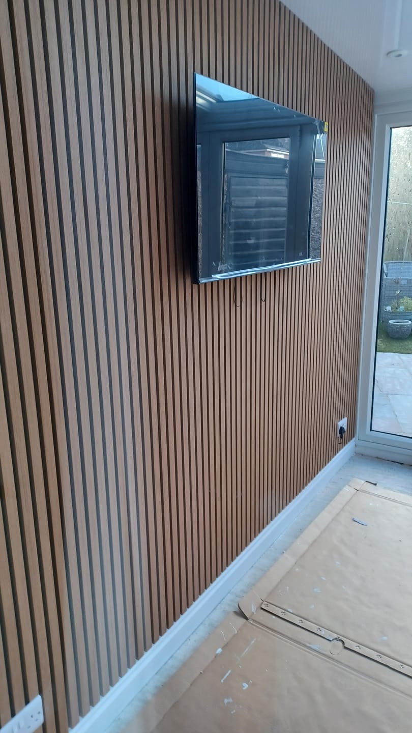 Customer photo review of Natural Oak Acoustic Wall Panel