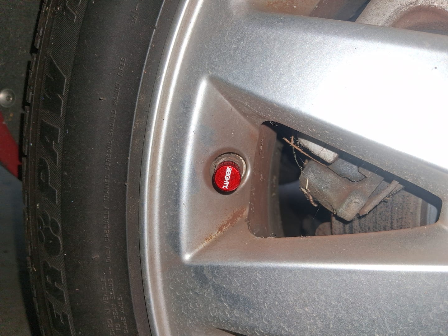 Customer photo review of 80Eighty® Red Valve Stem Caps