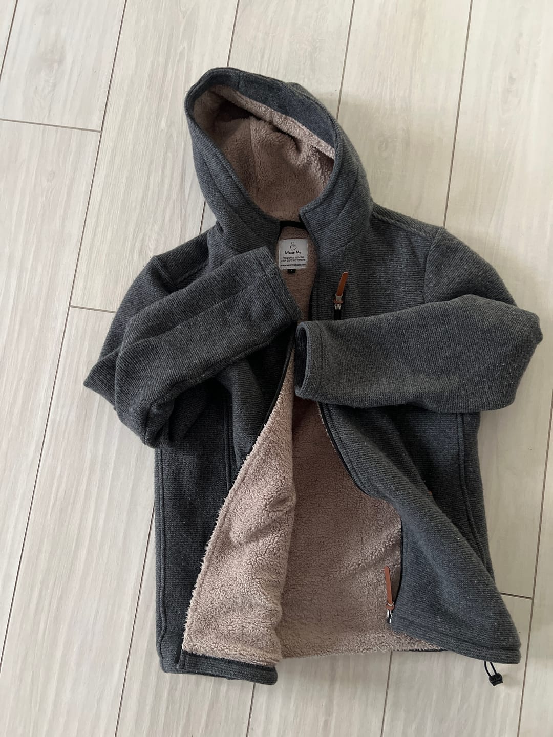 Customer photo review of Cappotto per portare uomo in Lana con pelliccetta "Abbracci"