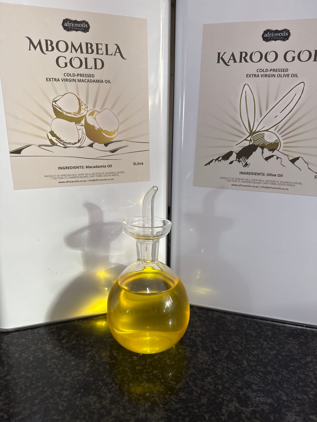 Customer photo review of Oil and Vinegar Cruets
