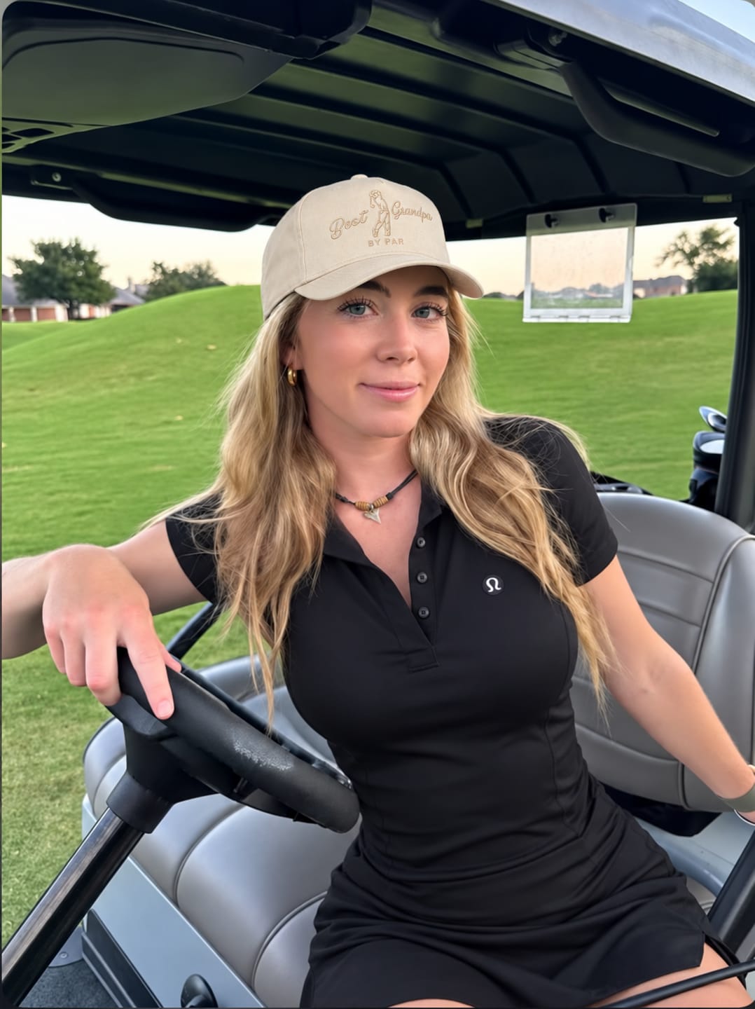 Customer photo review of Best Grandpa By Par Embroidered Snapback Hat – Funny Golf Gift for Grandpa
