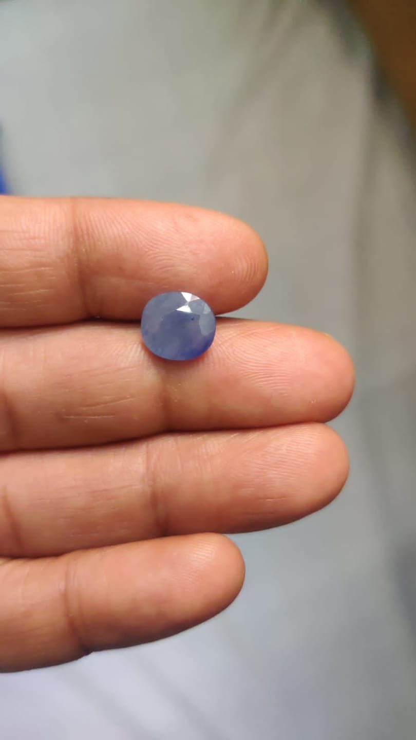 Customer photo review of Natural Iolite Gemstone (Neeli Stone) – Certified & Genuine