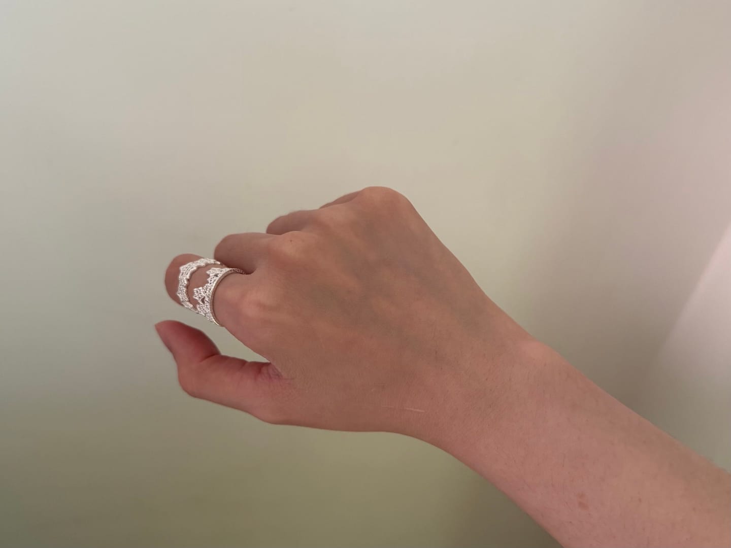 Customer photo review of "STARLIGHT LACE" 925 Sterling Silver Vintage Rococo Star Open Ring