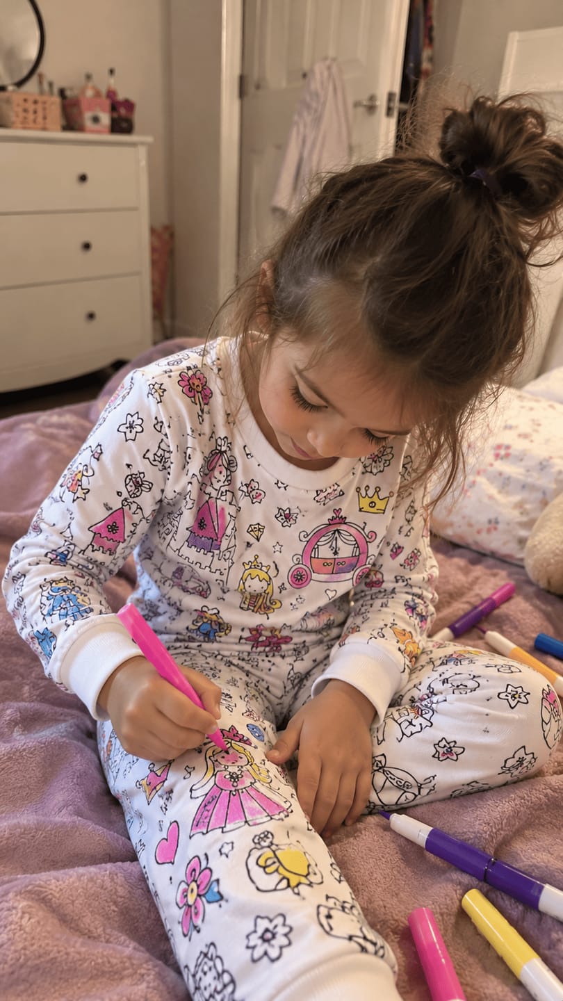 Customer photo review of ColorJoy™ Color-In Pajama Set