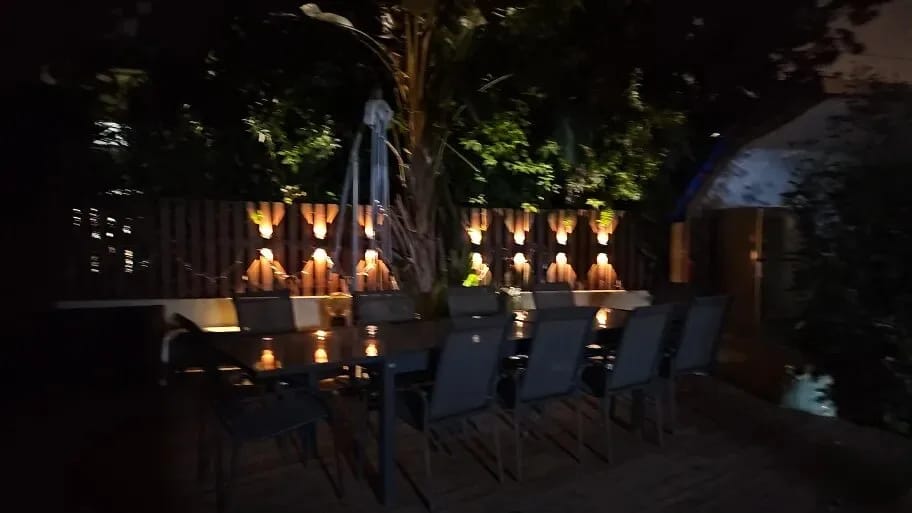Customer photo review of Solar Outdoor Wall Light for Patio, Black Wall Sconce, IP65