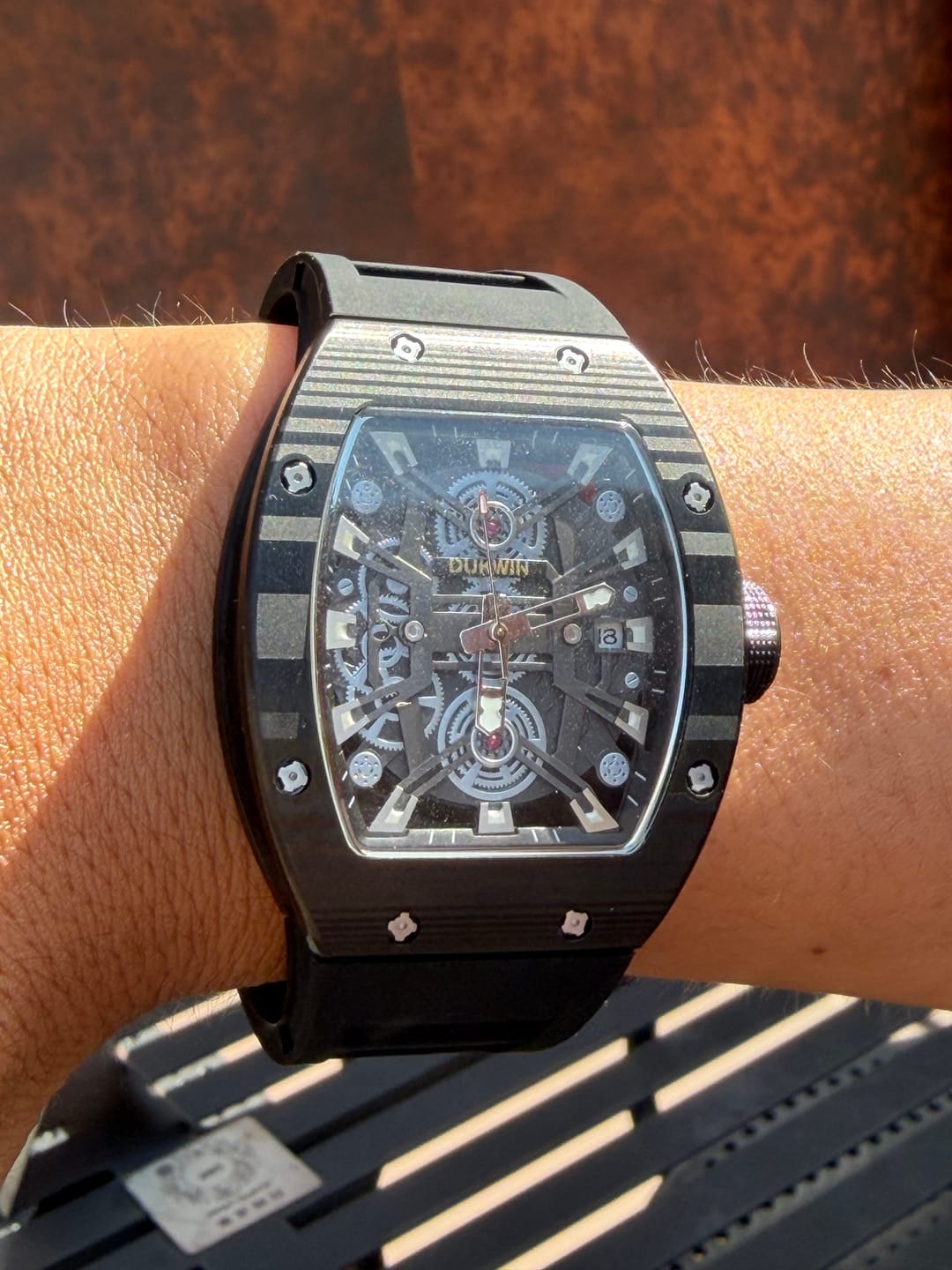 Customer photo review of Mecha Primus - Full Skeleton Automatic Mechanical 8215 Men’s Sport Watch l Bonus Precision Winder Included