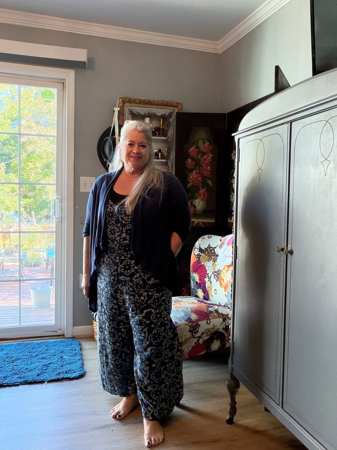 Customer photo review of Stonewash Kantha Jumpsuit - Mandala