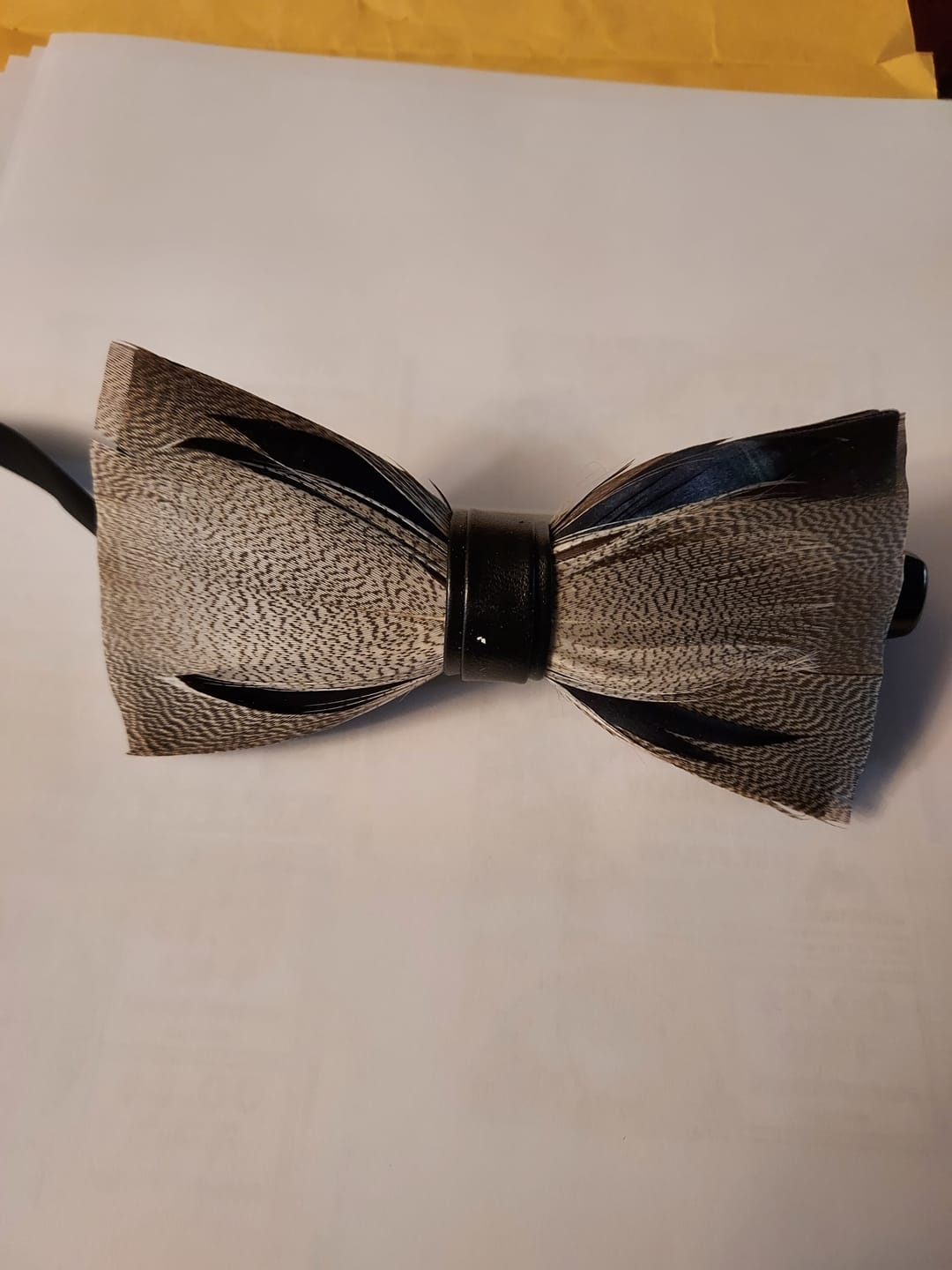 Customer photo review of The Asher- Feather Bow Tie