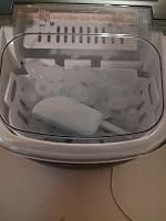 Customer photo review of Simzlife Portable Countertop Ice Maker, 26 Lbs/24H, 9 Bullet-Shaped Ice Cubes in 6 Minutes, Self-Cleaning Ice Machine, Red