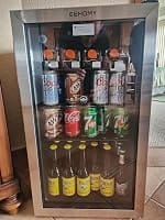 Customer photo review of Simzlife 4.5 Cu.ft Beverage Refrigerator and Cooler, 145 Can Mini fridge with Glass Door for Soda Beer Wine, Small Drink Dispenser with Digital Adjustable Thermostat for Home Office Bar