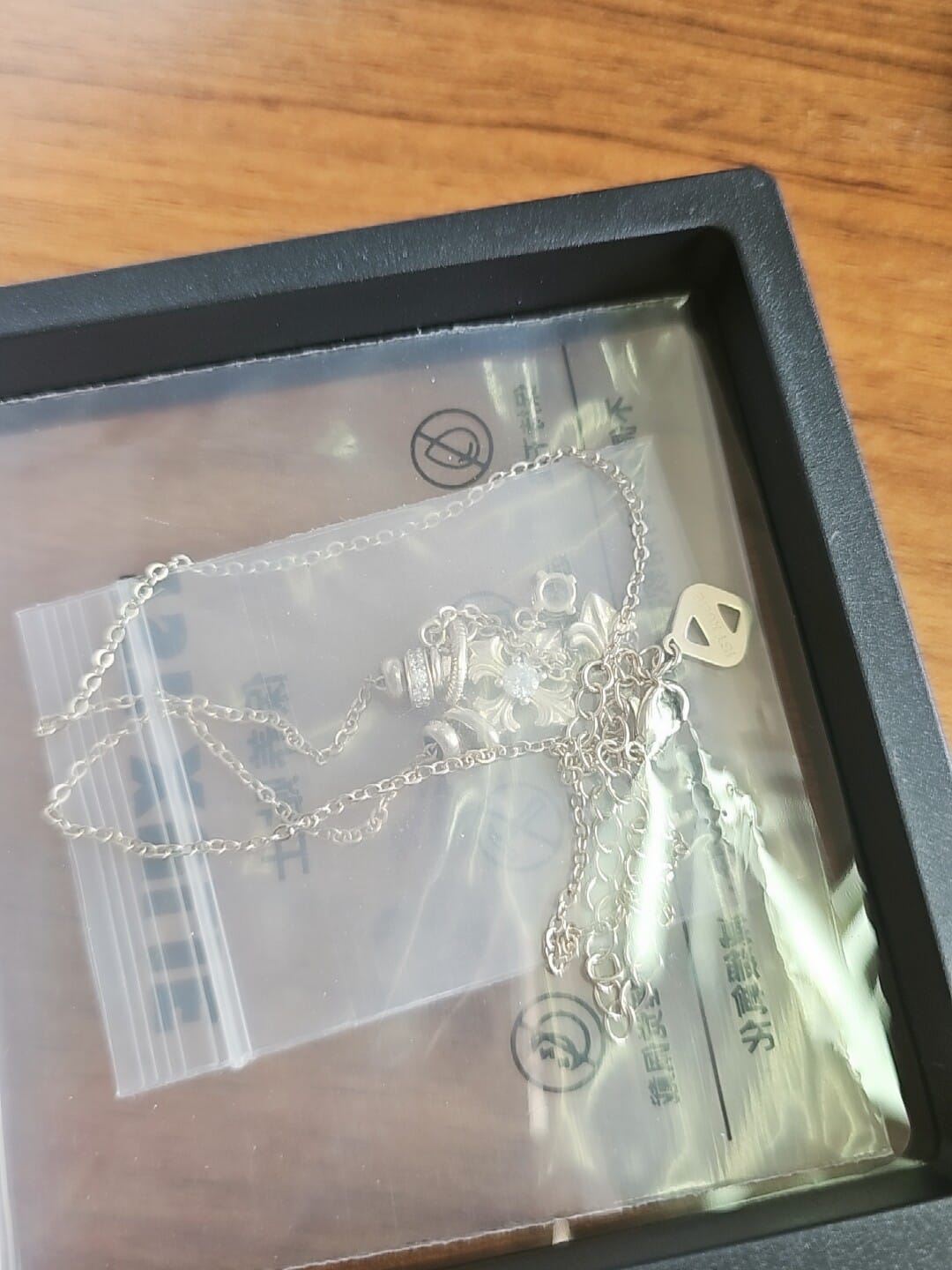 Customer photo review of "Bastet" Vintage Iris Pendant Necklace, with Zirconia