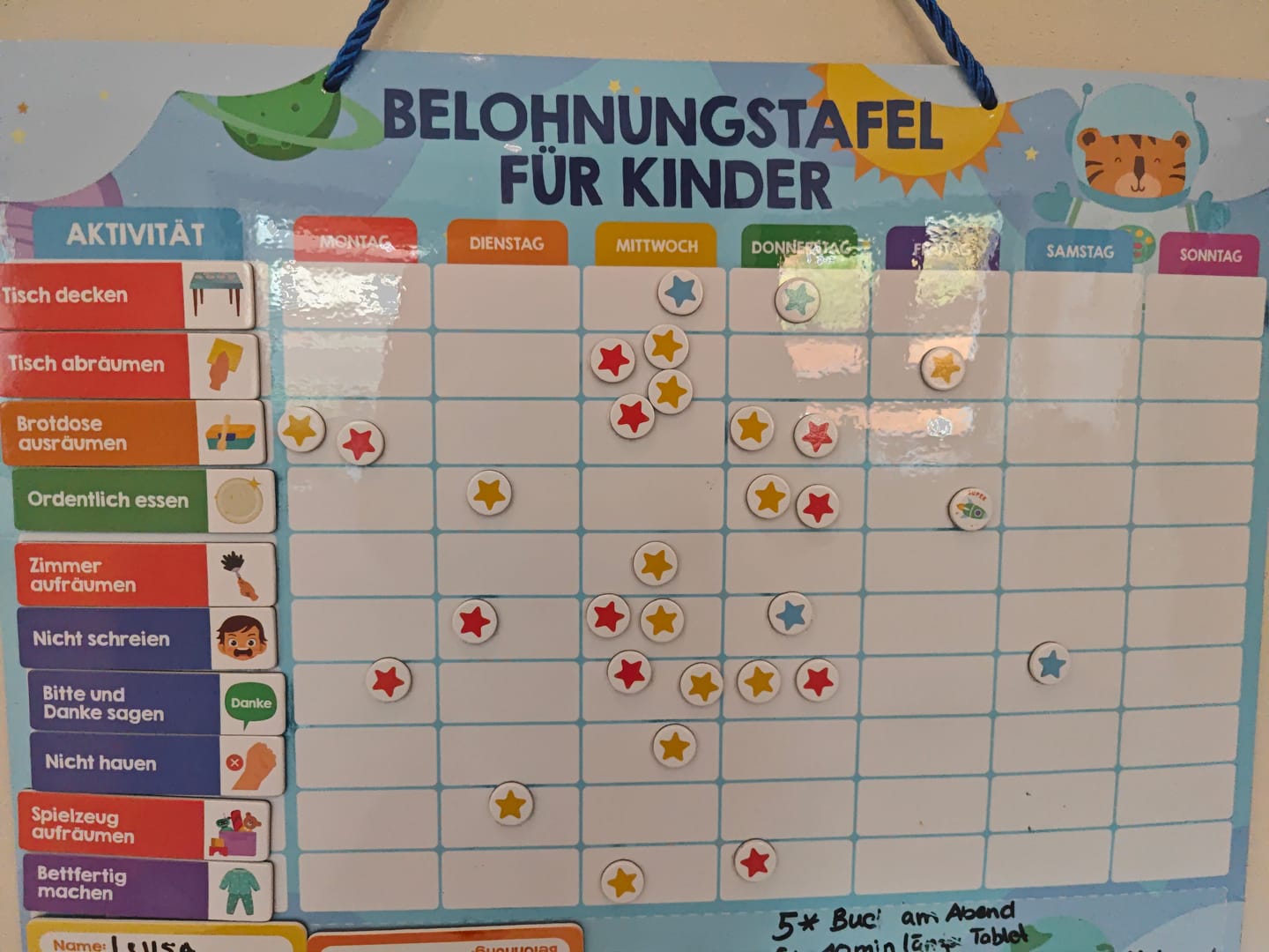 Customer photo review of Edubini Belohnungstafel® für Kinder