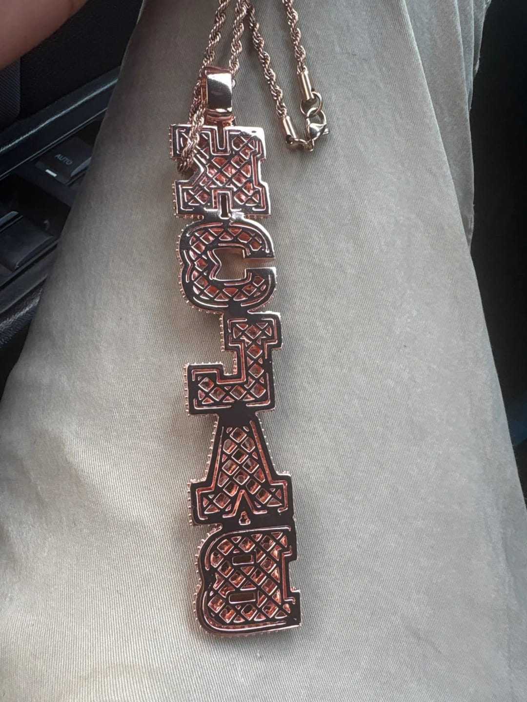 Customer photo review of Vertical Custom Statement Chain