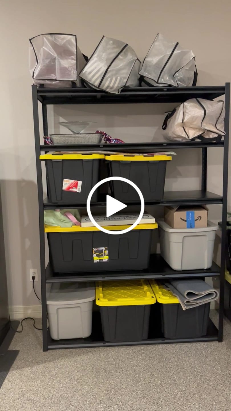 Customer video review of REIBII 6-tier 60″W 3500lbs Heavy-Duty Storage Shelving, Adjustable Metal Shelves for Industrial, Garage, Warehouse, Basement