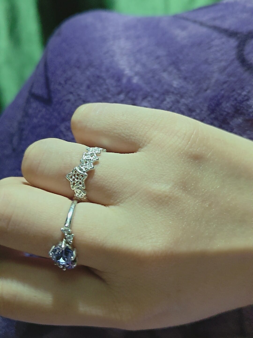 Customer photo review of "STARLIGHT LACE" 925 Sterling Silver Vintage Rococo Star Open Ring