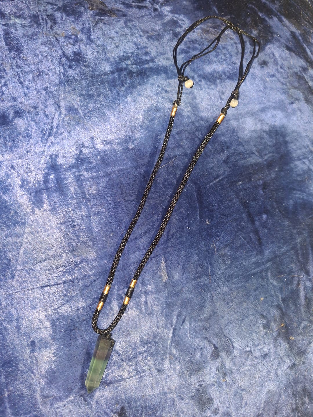Customer photo review of Natural Fluorite Necklace