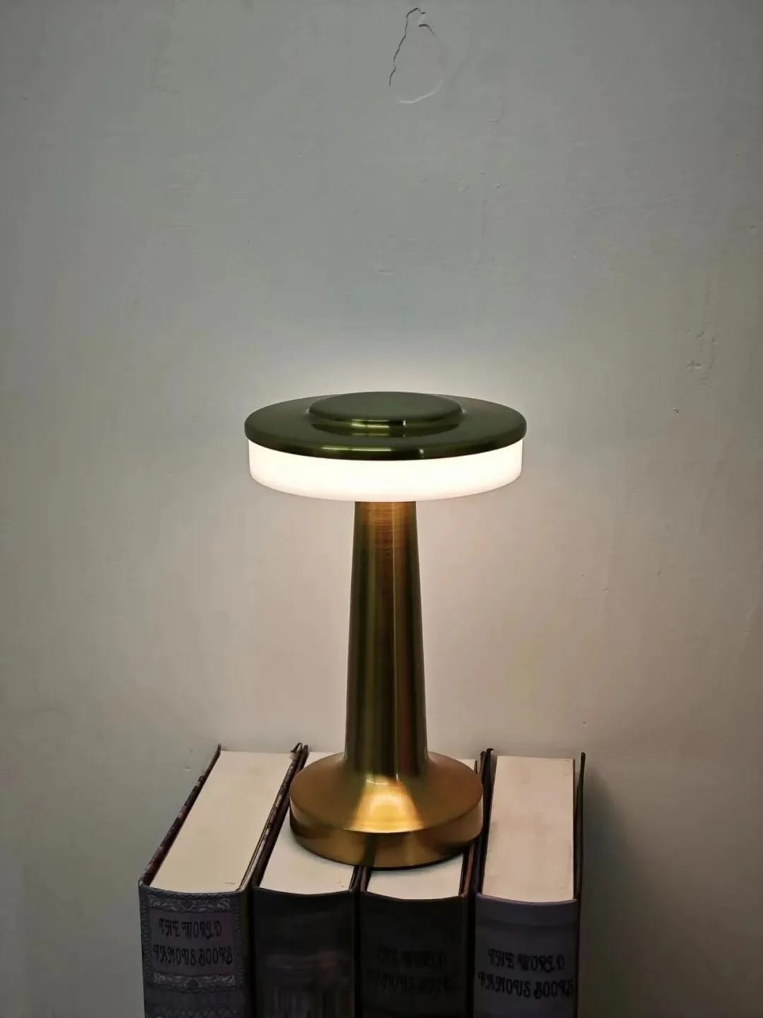 Customer photo review of Aluminium Cordless Table Lamp, Rechargeable, Touch Control, 20 cm