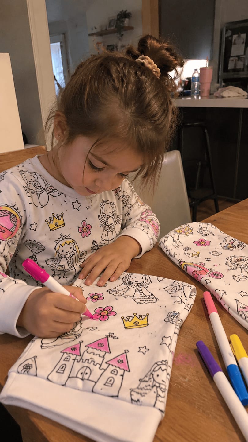 Customer photo review of ColorJoy™ Color-In Pajama Set