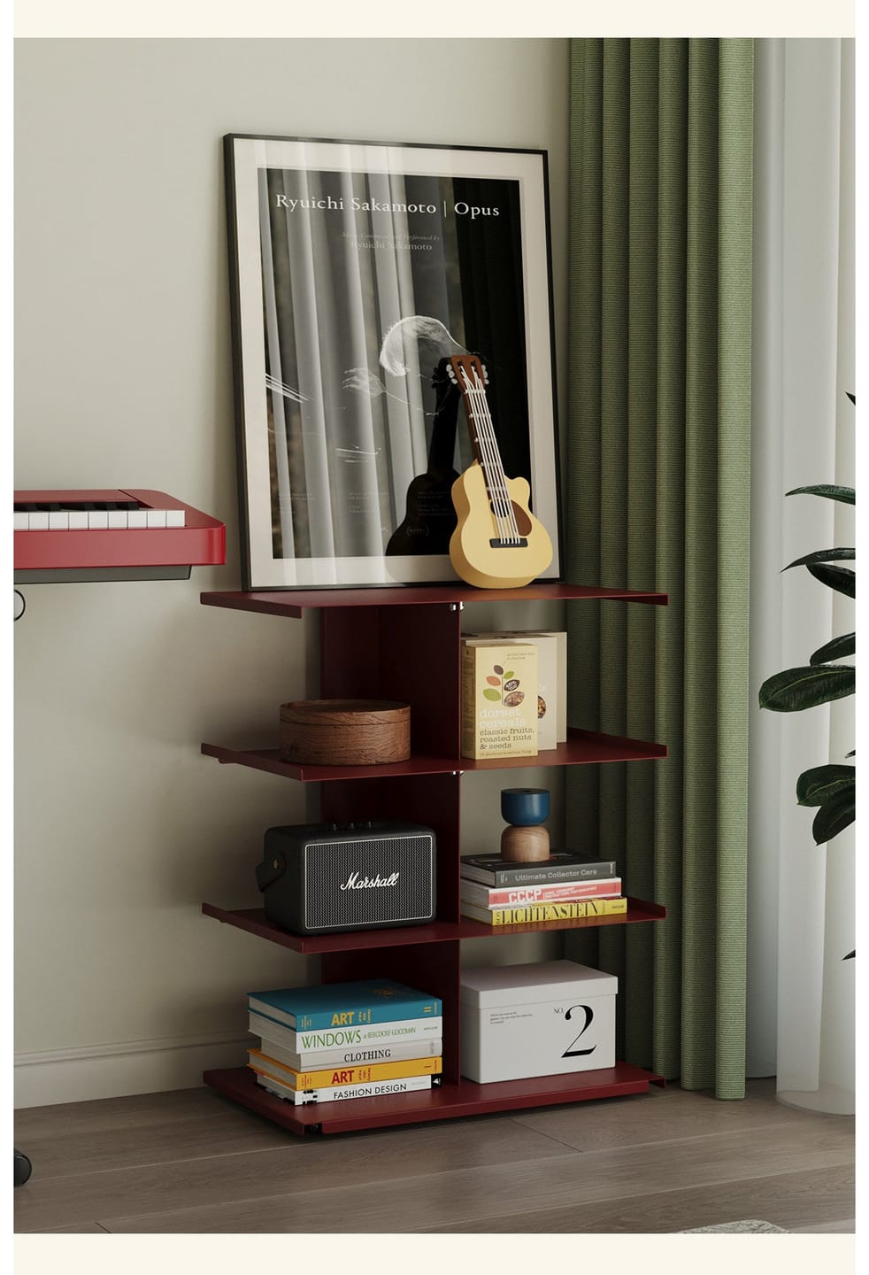 Customer photo review of KKUSO METAL SHELF - ZIGGY BORDEAUX RED