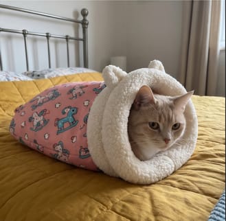 Customer photo review of Cat Sleeping Bag