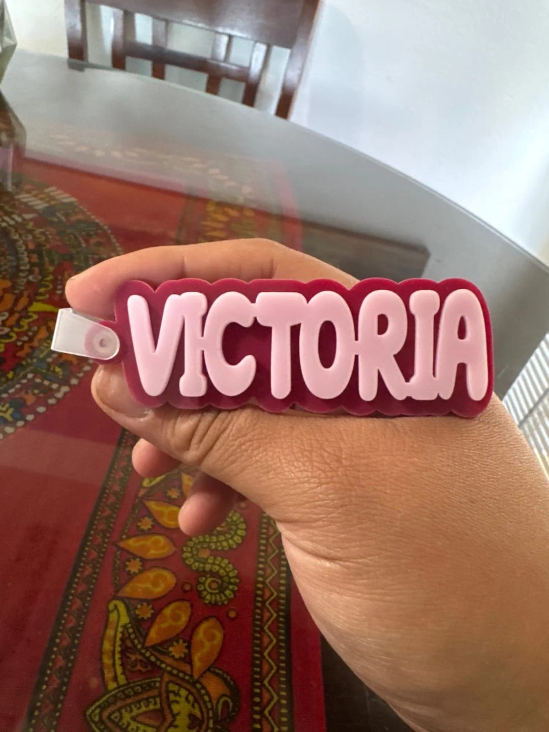 Customer photo review of Custom Keychain