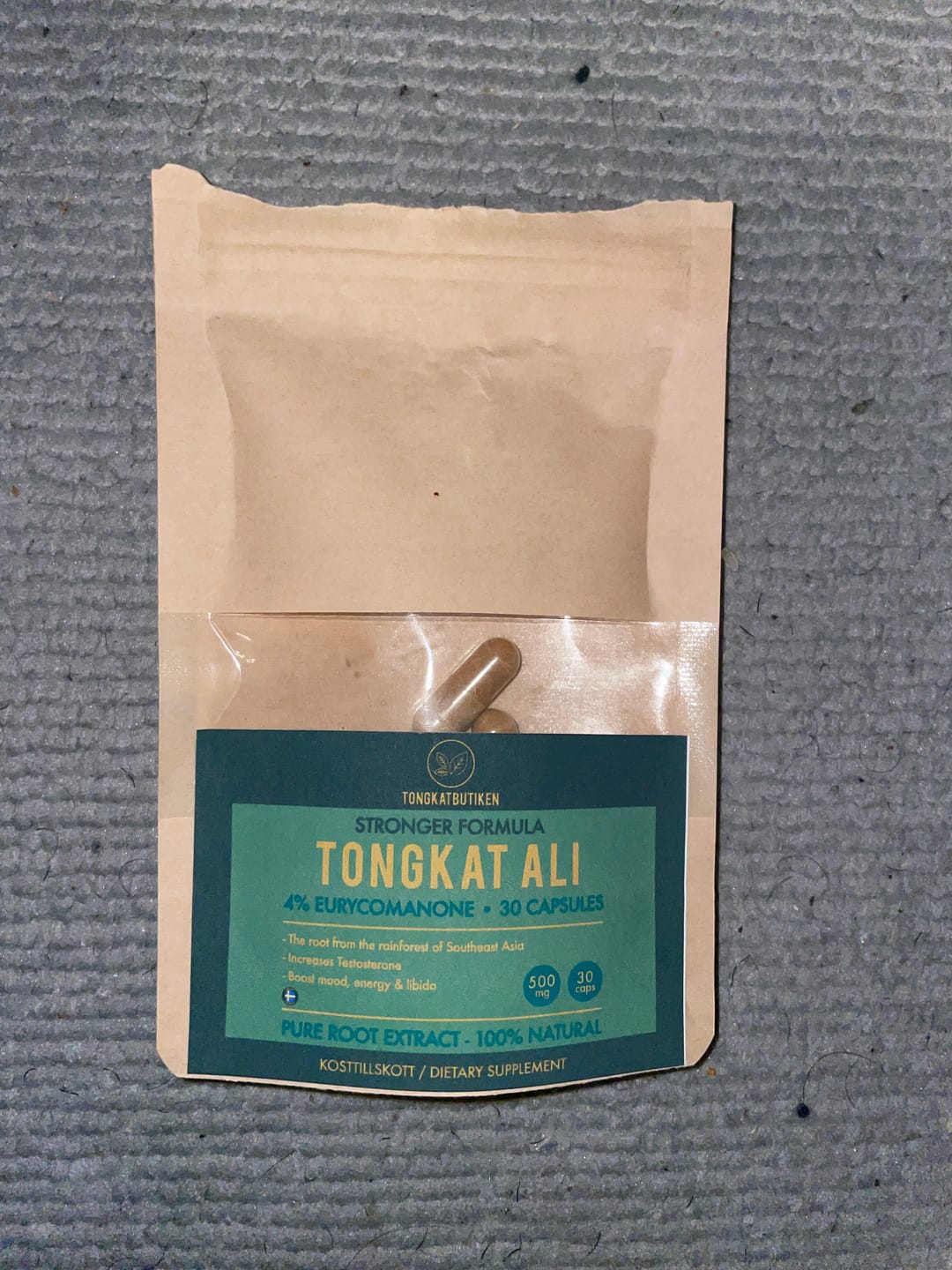 Customer photo review of Tongkat Ali 4% Eurycomanone - Tongkatbutiken.se