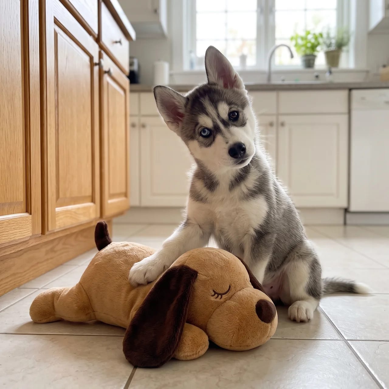 Customer photo review of Kuscheltier mit Herzschlag für Hunde