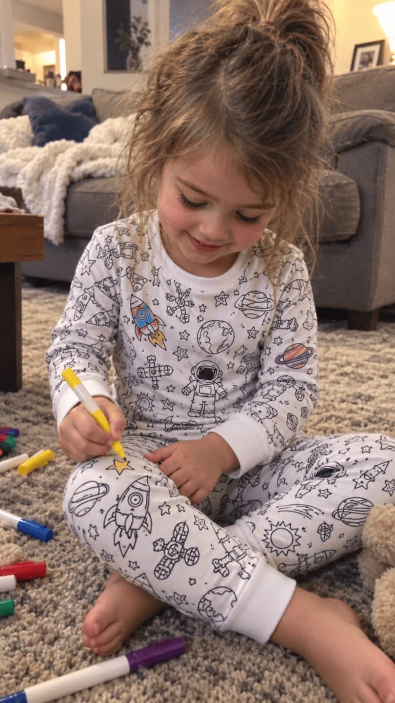 Customer photo review of ColorJoy™ Color-In Pajama Set