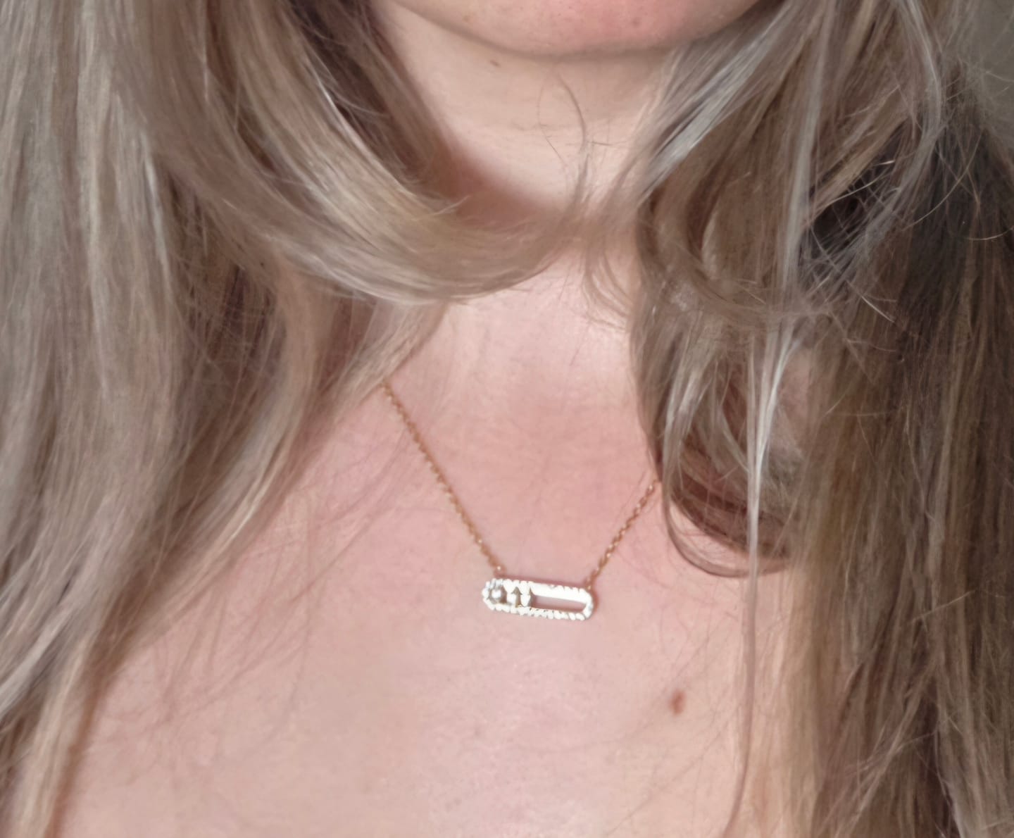 Customer photo review of Pave Soul Kette 18K Vergoldet