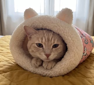 Customer photo review of Cat Sleeping Bag
