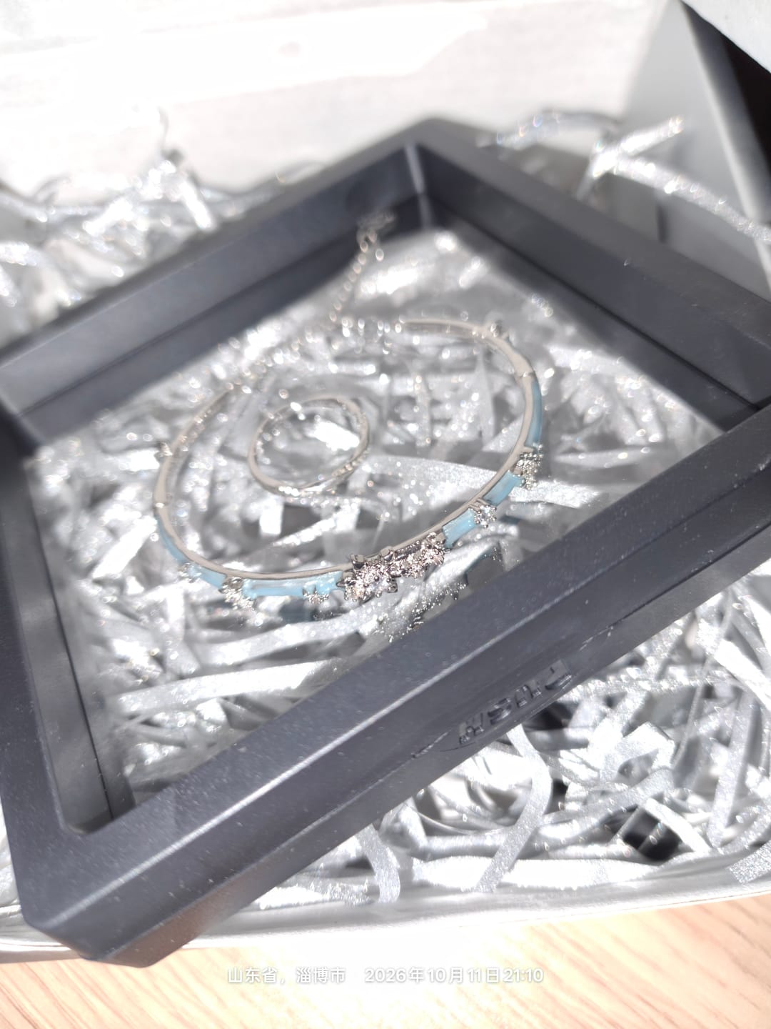 Customer photo review of "Snow Land" Platinum Plated Snowflake Charm Bracelet