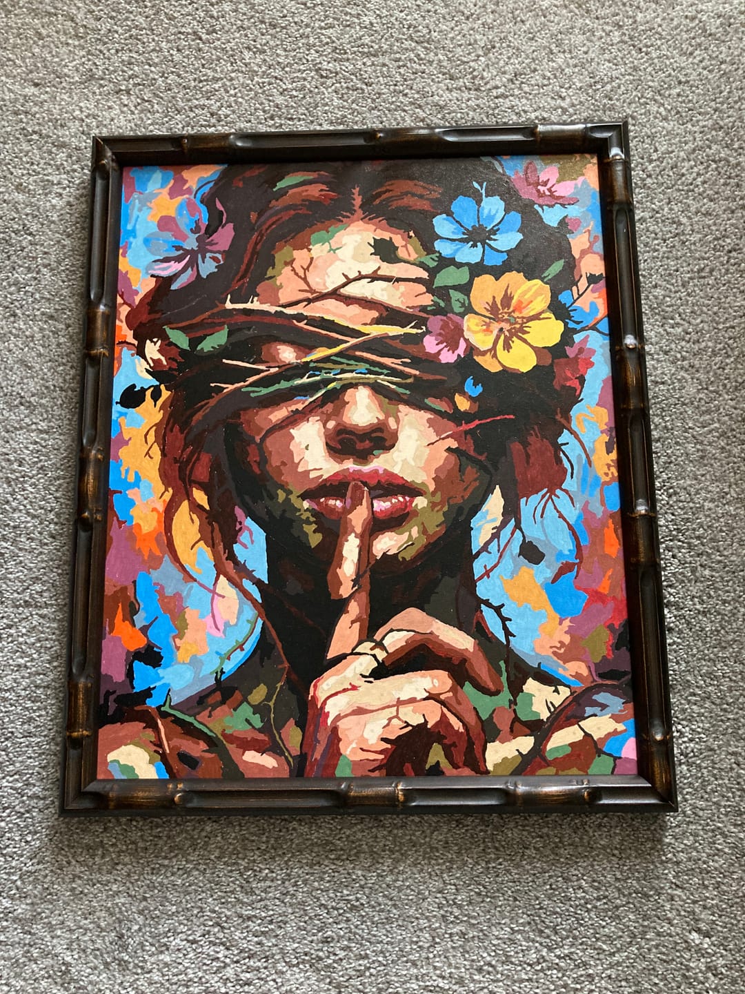 Customer photo review of Blooming Mind Portrait (Paint by Numbers)