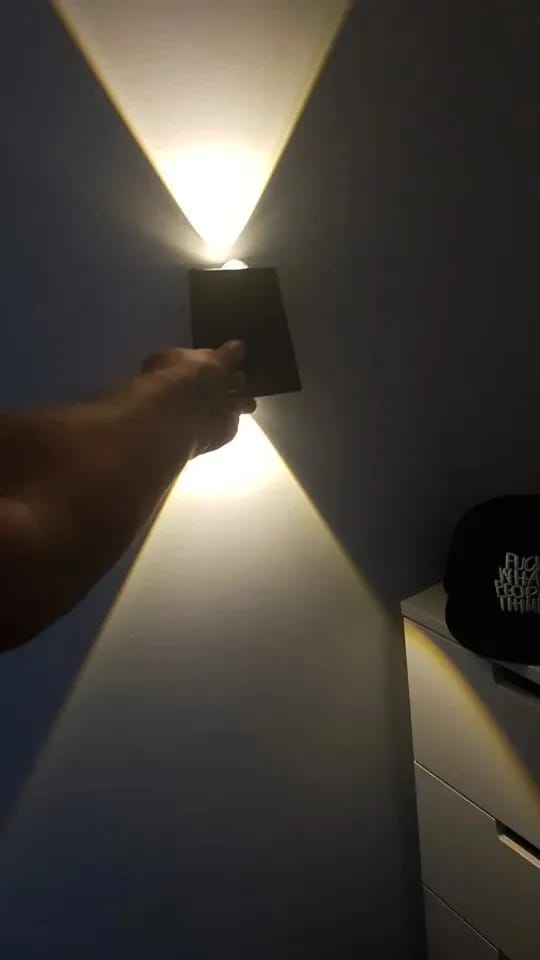 Customer photo review of Solar Outdoor Wall Light for Patio, Black Wall Sconce, IP65