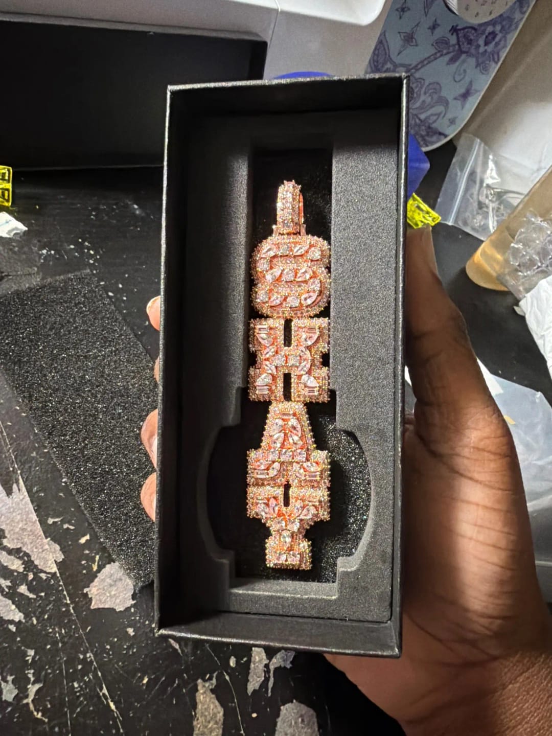 Customer photo review of Vertical Custom Statement Chain