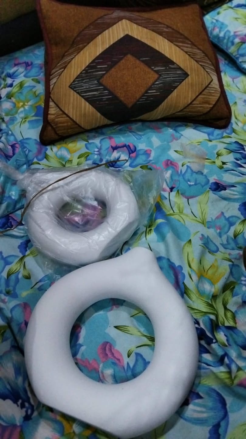 Customer photo review of White Donut Bud Vase Set of 2