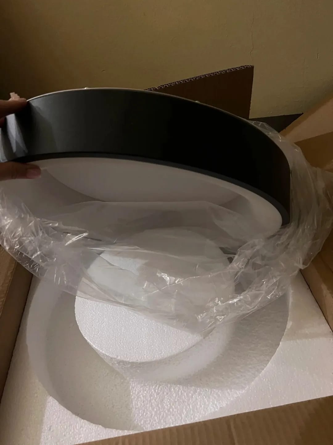 Customer photo review of Slim Acrylic Flush Mount Ceiling Light, Round LED, 30-60 cm