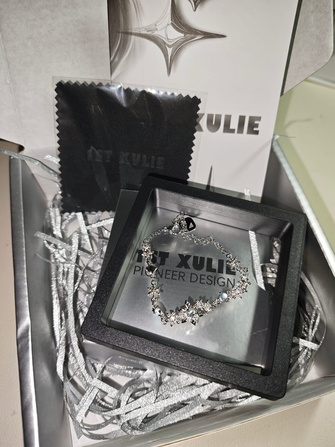 Customer photo review of "Snow Land" Platinum Plated Snowflake Charm Bracelet