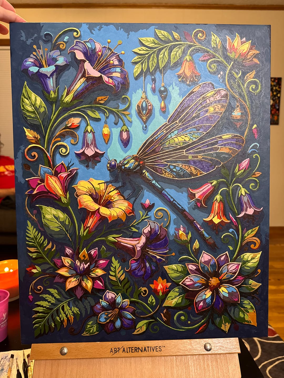 Customer photo review of Dragonfly Garden Jewel (Paint by Numbers)