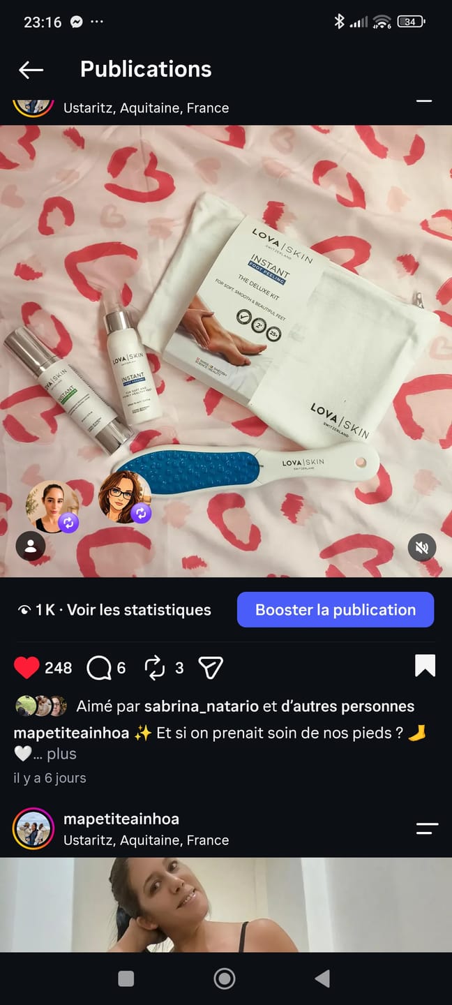 Customer photo review of LOVASKIN INSTANT FOOT PEEL Deluxe Kit - 25 applications in a bottle