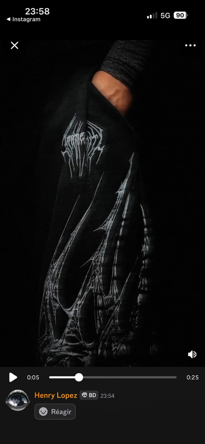 Customer photo review of Webbed Venom Texture Uncuffed Sweatpants [VINTAGE]