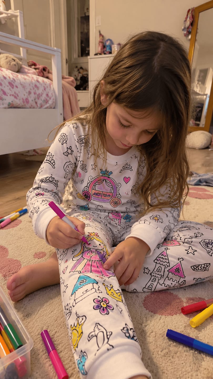 Customer photo review of ColorJoy™ Color-In Pajama Set