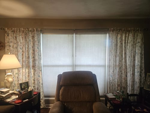 Customer photo review of Hattie Floral Linen Blend Custom Curtains