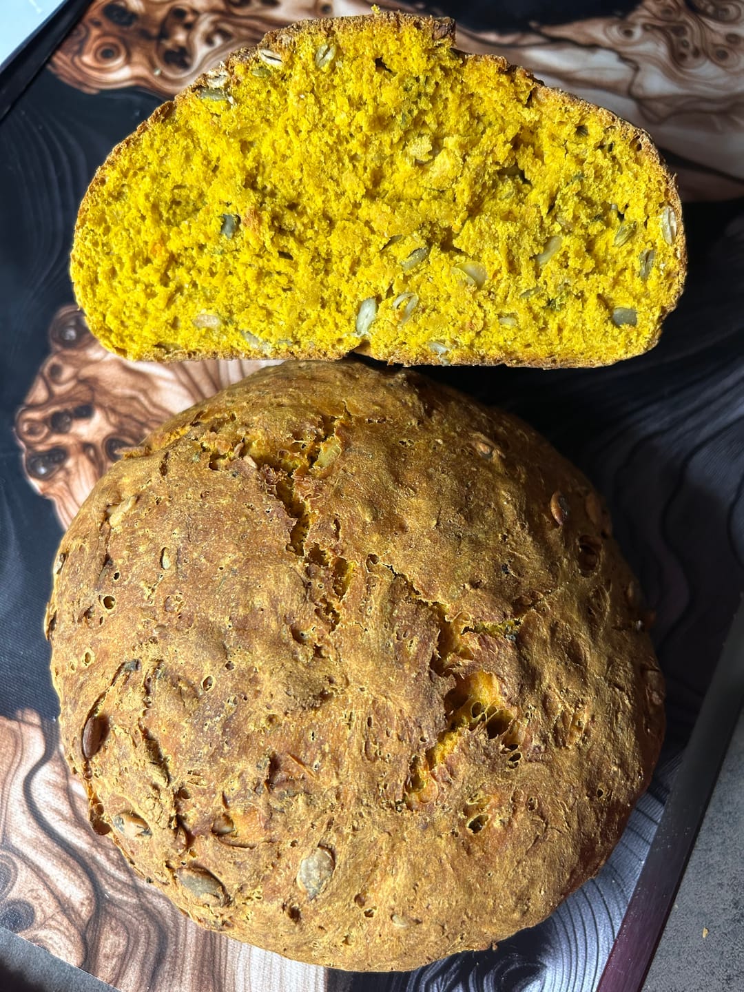 Customer photo review of Kürbisbrot Backmischung mit Kürbiskernen vom Hof