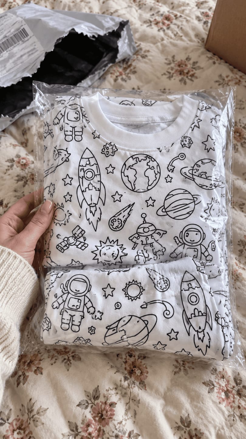 Customer photo review of ColorJoy™ Color-In Pajama Set