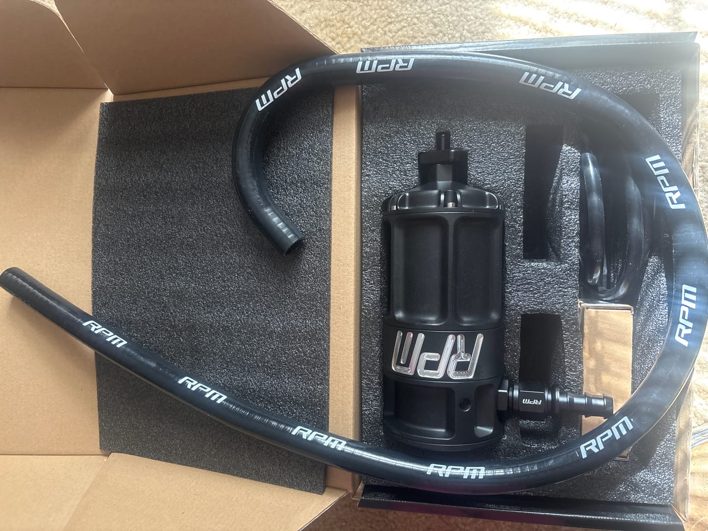 Customer photo review of RPM Can-Am X3 4-Stage Oil Catch Can Kit