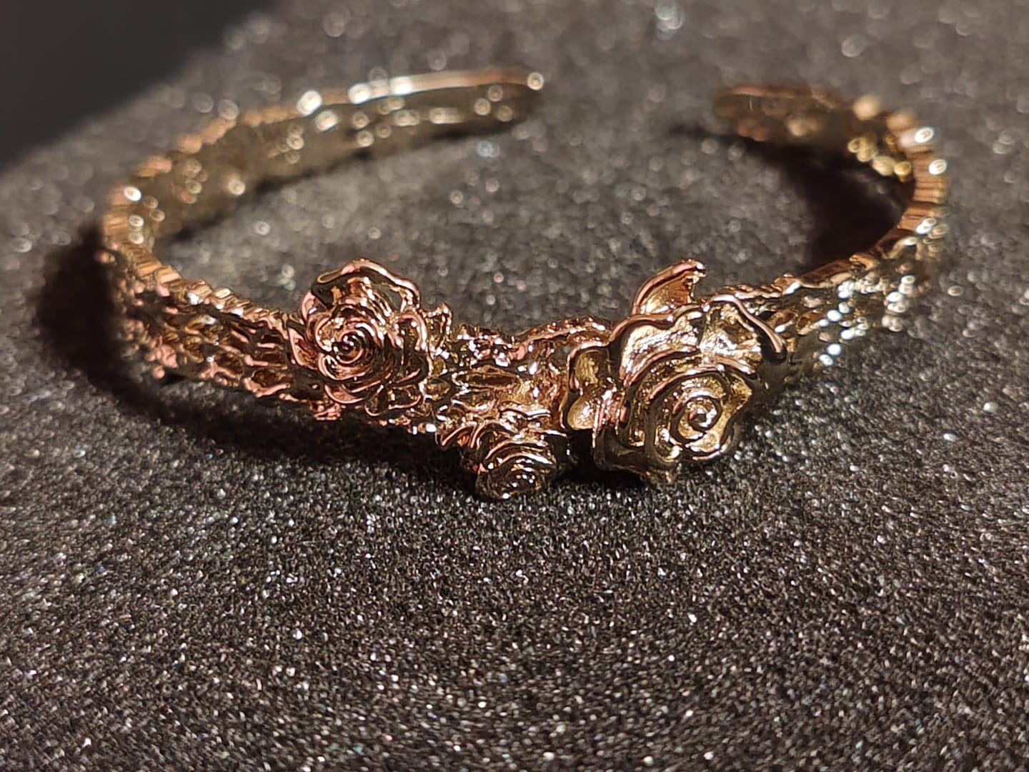 Customer photo review of "Lace Rose" 14K Gold Plated Victorian Lace Rose Tassel Charm Bracelet