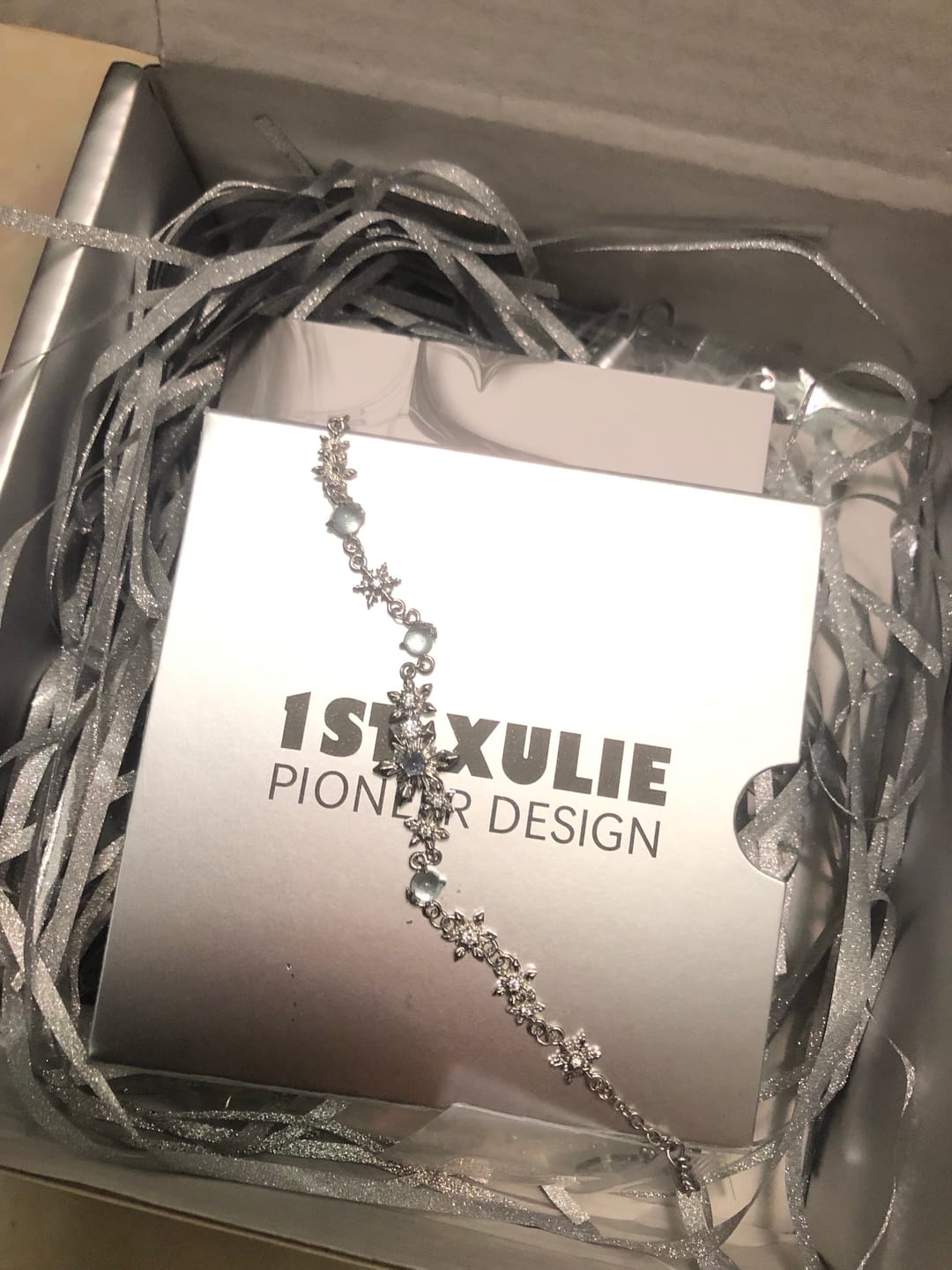 Customer photo review of "Snow Land" Platinum Plated Snowflake Charm Bracelet