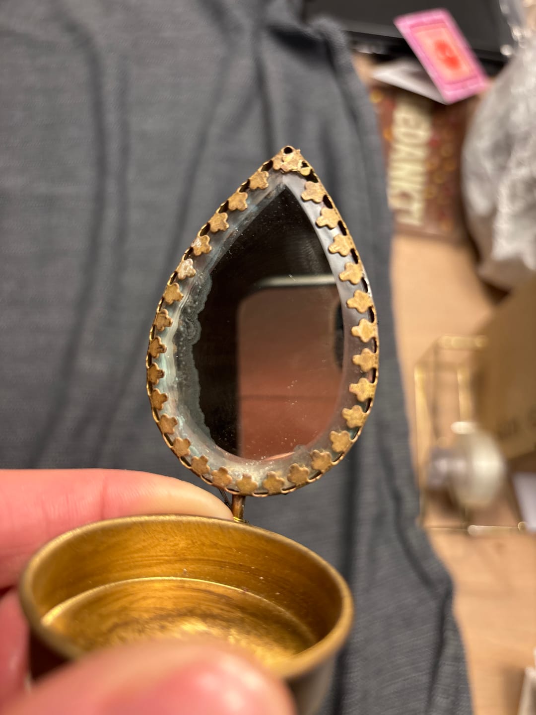 Customer photo review of Tealight Holder Drop Mirror
