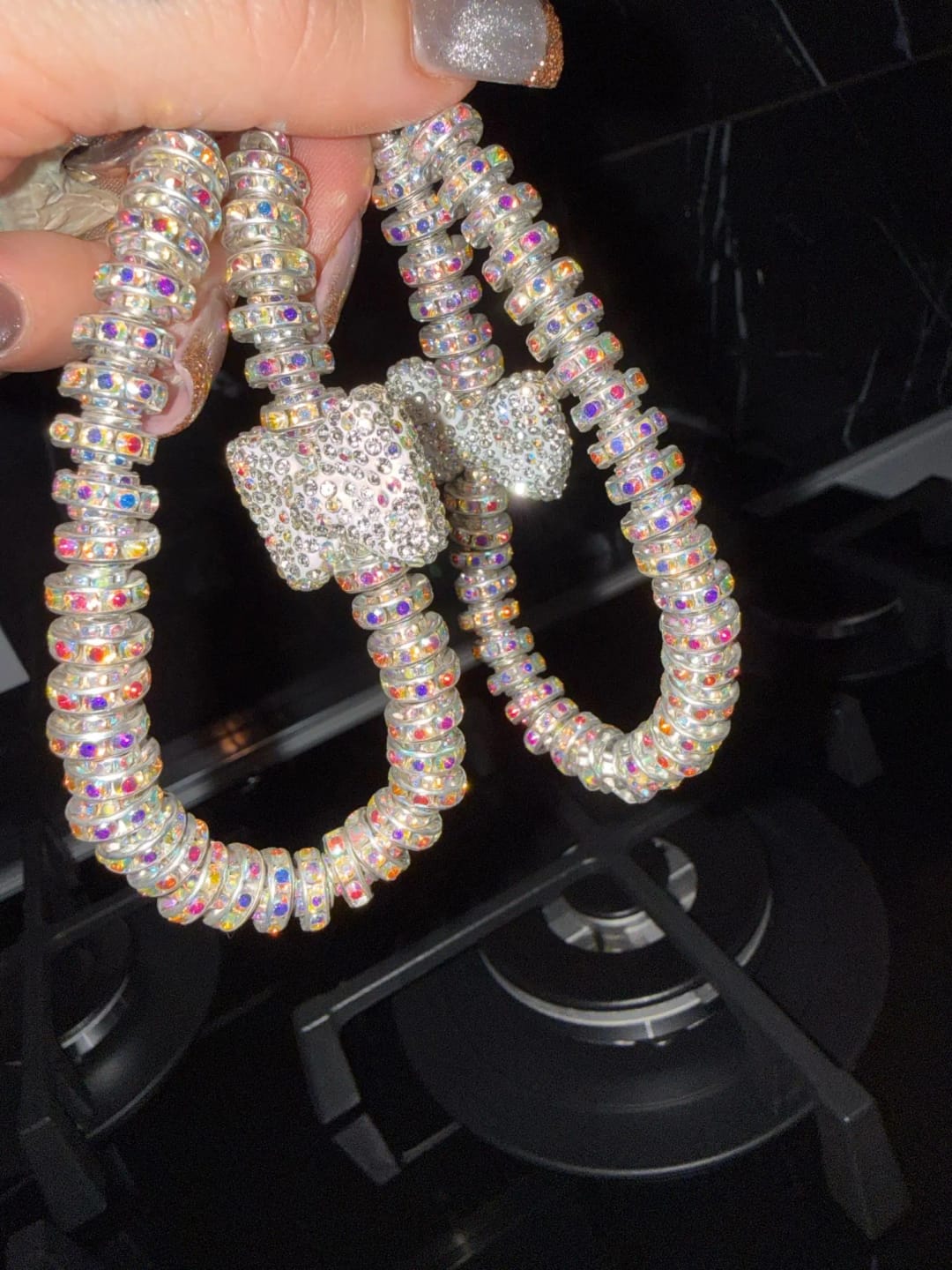 Customer photo review of Pearl Sparkle Bag Charm